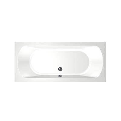 Xenz Lagoon Duobad - 170x75x53 - afvoer Midden - acryl - wit