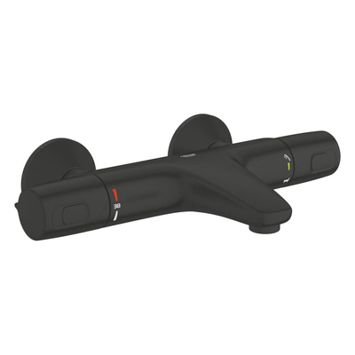 Grohe Precision Trend QuickFix Badkraan - thermostatisch - met omstel - met koppelingen - HOH=15cm - matte black (mat zwart)
