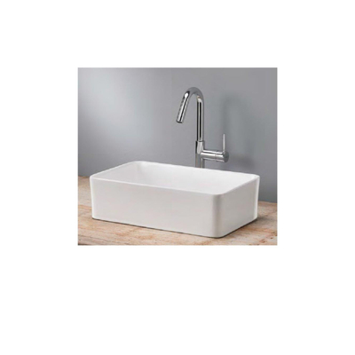 Royal plaza Legato waskom 38x24x12cm rechthoek keramiek zonder overloop wit