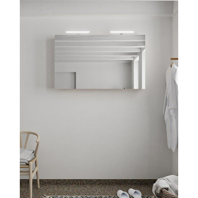 Mondiaz CUBB armoire de toilette – 120 x 70 x 18 cm – 2 portes – Linen (blanc cassé)