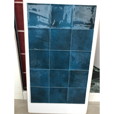 Cifre Cerámica Carrelage mural Marine 10x10 cm Vintage Bleu foncé brillant