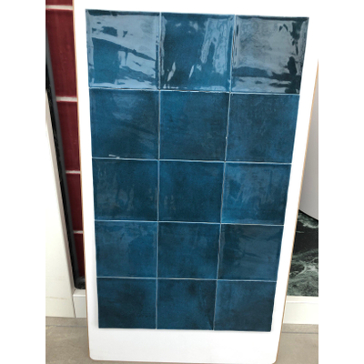 Terravito Bemare wandtegel - 10x10cm - 8mm - Vierkant - Donkerblauw glans