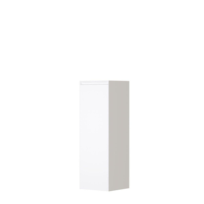 INK Half Hoge Kast - 35x35x106cm - 1 deur - greeploos - MDF lak - mat wit
