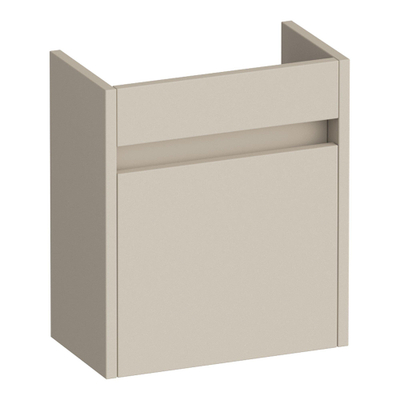BRAUER Adore meuble sous-lavabo pour lave-mains - 40x45x22cm - avec 1 porte sans poignée ouvrant vers la droite beige mat