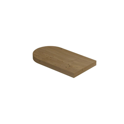 Ink play r etagère lave-mains avec fixation du store droite/sl arrondie en placage de bois véritable