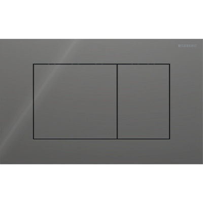 Geberit Sigma40 plaque de commande - chasse à 2 touches - extra-plate - boutons carrés - verre - lave (gris)