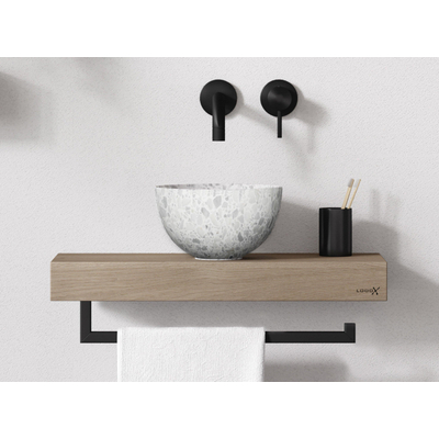 Looox Ceramic terrazzo Lavabo Ceramic small Vasque lave-mains 23cm rond terrazzo beige