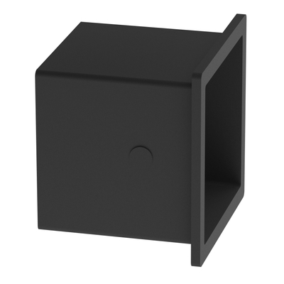 Fortifura Calvi Toiletrolhouder - inbouw - 17.3x17.3x15.3cm - Mat zwart OUTLETSTORE