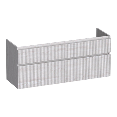 BRAUER Delight Wavy wastafelonderkast 140 4 softclose lades - greeploos - 2 sifon uitsparingen - Forest Seashell