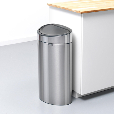 Brabantia Touch Bin Afvalemmer - 40 liter - kunststof binnenemmer - matt Steel