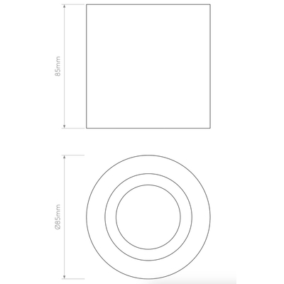 Astro Kos Round II Opbouwspots 8.5x8.5cm LED IP65 fitting GU10 chroom