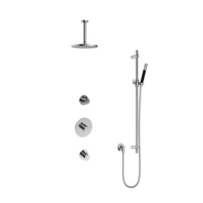 Hotbath Cobber IBS20 Regendoucheset - inbouw - 15cm plafondarm - 20cm ronde hoofddouche - staafhanddouche - glijstang - hoogglans chroom