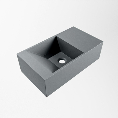 Mondiaz TYNE Fontein - 40x23x12cm - wasbak Rechts - zonder kraangaten - solid surface - Plata