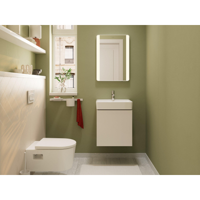 Hansgrohe Xarita Lite Q Miroir - 50x70cm - éclairage led - Vertical - interrupteur mural - Blanc mat