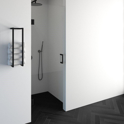 BRAUER Void nisdeur helder glas 70x200 omkeerbaar incl. glascoating mat zwart