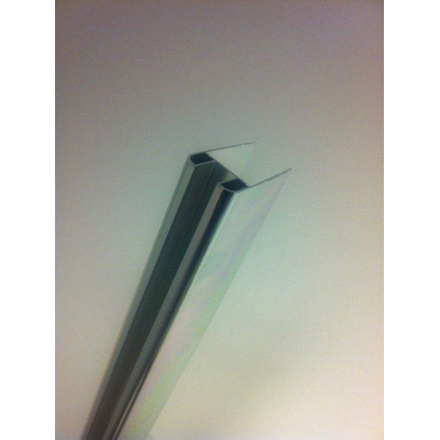 Wiesbaden Profilé en verre chromé pour profilé mural épaisseur de verre - 1 cm longueur 200 cm
