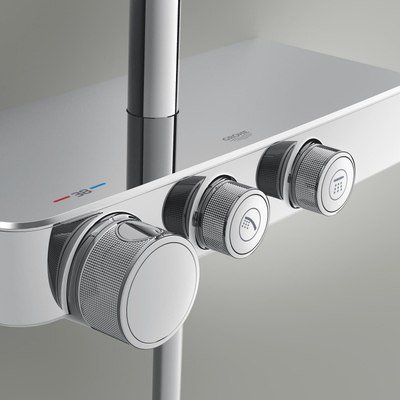 GROHE Vitalio Joy+ doucheset - 35x23cm - rechthoek - thermostatisch - SmartControl - chroom