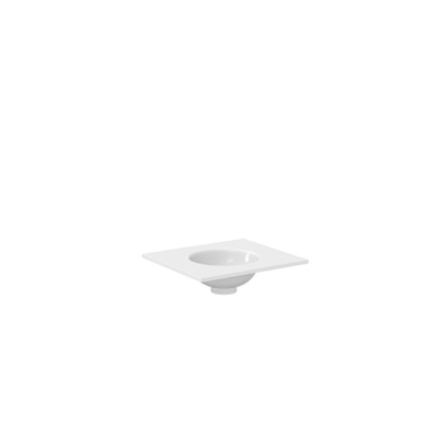 Crosswater Infinity Wastafel inbouw - 50cm - 1 wasbak - polar white