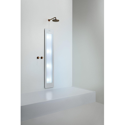 Sunshower Round Plus L infrarouge + lumière UV encastrable 185x33x10cm corps entier Blanc