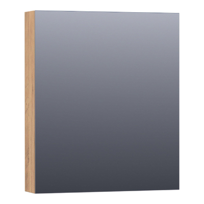 BRAUER Impress armoire de toilette – 59 x 70 x 15 cm – ouverture à gauche, porte-miroir double face – Chateau