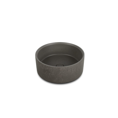 Ideavit Idea.deep lavabo à poser - 39x15cm - rond - incl. bonde clic clac - béton D5
