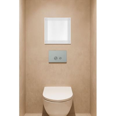 Hotbath &MORE Boîte encastrée ou niche encastrée 30x30x10cm sans cadre Mat blanc