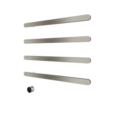 Hotbath &MORE Radiateur sèche-serviettes - 80x76cm - carré - 4 barres - horizontal - avec interrupteur - nickel brossé