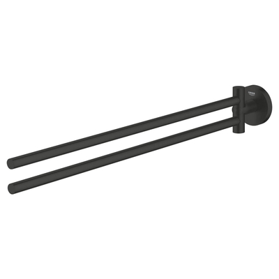 Grohe Start QuickFix Handdoekhouder - 43.9cm - 2-lids - draaibaar - matte black (mat zwart)