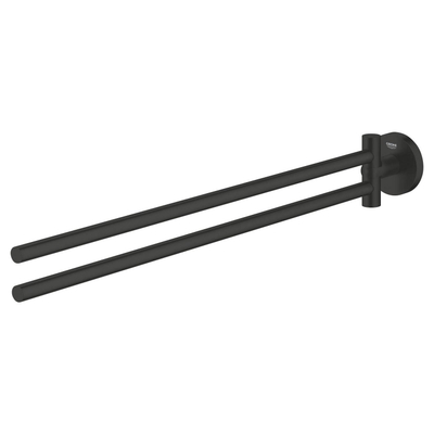GROHE Start QuickFix Handdoekhouder - 43.9cm - 2-lids - draaibaar - matte black