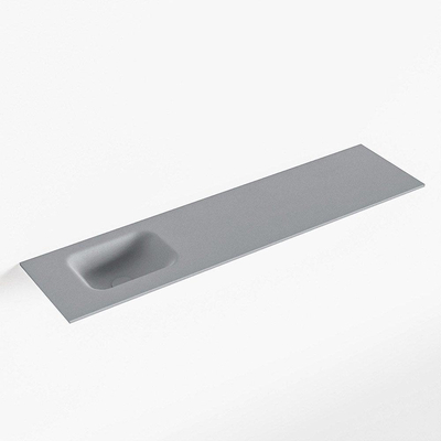 Mondiaz LEX Fontein - 120x30x0.9cm - wasbak Links - zonder kraangaten - voor toiletmeubel - Solid surface - Plata
