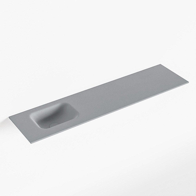 Mondiaz LEX Lavabo - 120x30x0.9cm - vasque à gauche - sans trous de robinetterie - pour meuble WC - Solid surface - Plata