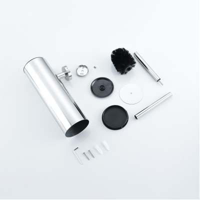 Fortifura Calvi toiletborstelhouder - gesloten model - wand - rond - hoogglans chroom