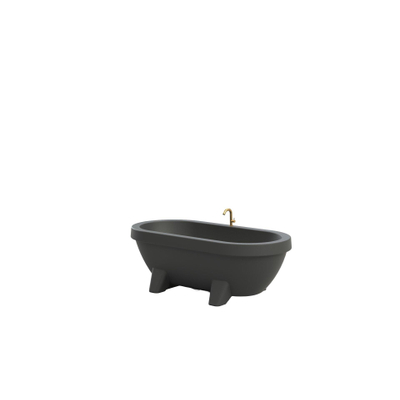 Gardentub Baignoire îlot (extérieur) - 194x94x66cm - synthétique - compatible à l'extérieur - anthracite mat