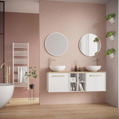 Crosswater MPRO Radiateur sèche-serviettes électrique - 140x50cm - 600 Watt - blanc mat