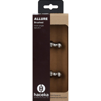 Haceka Allure Enkele Haak Geborsteld RVS S/2