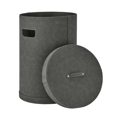 Blomus SAHLA Panier à linge - 35x35x51 - similicuir - gris foncé