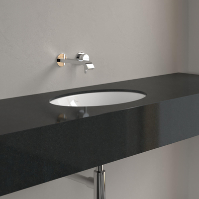 Villeroy & Boch Loop & Friends onderbouwwastafel - 48.5x32.5cm - zonder kraangat - met overloop CeramicPlus - White Alpine (glans wit)