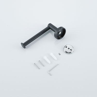 Fortifura Calvi toiletrolhouder/reserverolhouder - zonder klep - rond - mat zwart