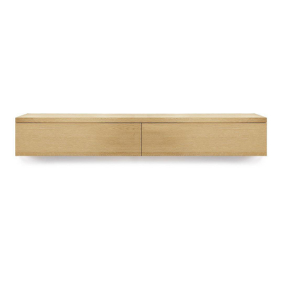Looox Wood collection Base Block 200x30x40cm 2 tiroirs chêne old grey