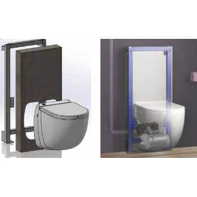 Sanibroyeur Comfort box wandcloset met vermaler - wit montageframe/box - inclusief afneembare soft-close zitting - glans wit