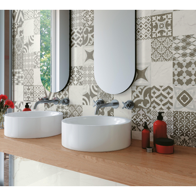 Atlas Concorde Solution Exigo Keramische wand - 30.5x56cm - 8.5mm - gerectificeerd - Cementine