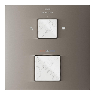 Grohe Grohtherm cube afdekset thermostaat m/omstel white graphite geb.