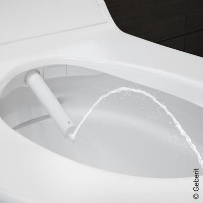 Geberit AquaClean WC Japonais Tuma Confort complèt avec Rimfree cuvette murale verre blanc