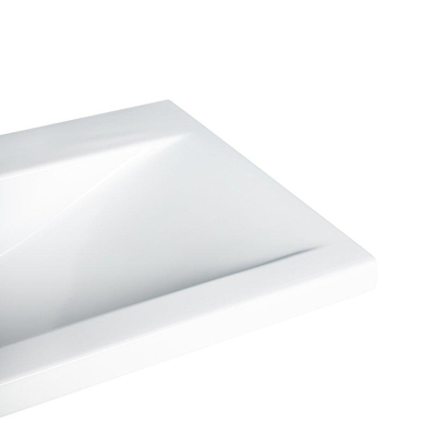 Saniclass Bari Meuble lavabo - 80x47x3.5cm - trop-plein - 1 lavabo - 1 trou de robinet - céramique - blanc
