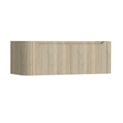 H&R badmeubelen Juice Meuble sous vasque - 120x45x40cm - coins arrondis - 2 tiroirs - poignée intégrée - chêne français