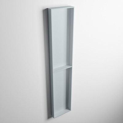 Mondiaz Easy nis 29.5x89.5x8cm voor Inbouw/opbouw 2 open vakken Solid surface Clay/Clay
