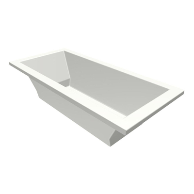 Xenz Society Duobad - 200x90x53 - afvoer Midden - acryl - wit mat