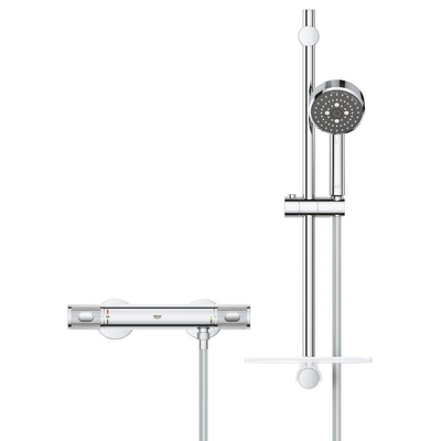 GROHE Precision Feel mitigeur thermostatique de douche avec ensemble barre de douche Chrome