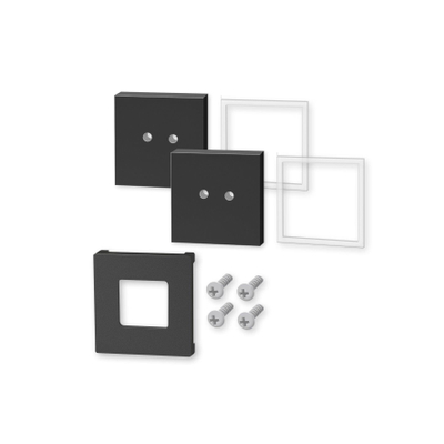 Zack Carvo Wandhouder - voor lijmbevestiging - 4.2x4.2cm - zwart