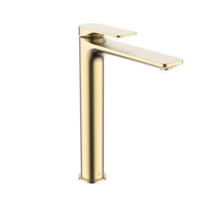 Crosswater Fuse Wastafelkraan - hoog - met klikwaste - gecoat messing geborsteld (goud)
